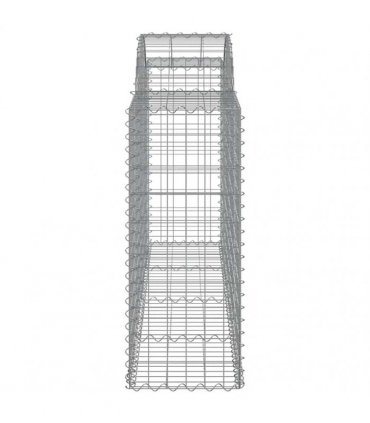 vidaXL Arched Gabion Baskets 18 pcs 200x50x100/120 cm Galvanised Iron