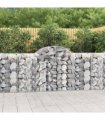vidaXL Arched Gabion Baskets 20 pcs 200x50x100/120 cm Galvanised Iron