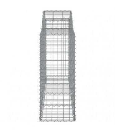 vidaXL Arched Gabion Baskets 20 pcs 200x50x100/120 cm Galvanised Iron