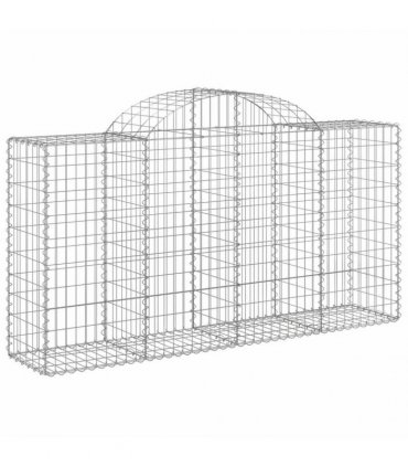 vidaXL Arched Gabion Baskets 40 pcs 200x50x100/120 cm Galvanised Iron
