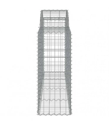 vidaXL Arched Gabion Baskets 40 pcs 200x50x100/120 cm Galvanised Iron