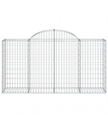 vidaXL Arched Gabion Baskets 50 pcs 200x50x100/120 cm Galvanised Iron