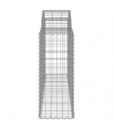 vidaXL Arched Gabion Baskets 50 pcs 200x50x100/120 cm Galvanised Iron