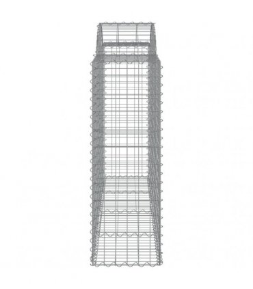 vidaXL Arched Gabion Baskets 11 pcs 200x50x120/140 cm Galvanised Iron