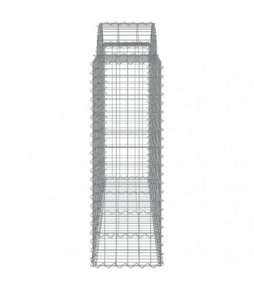 vidaXL Arched Gabion Baskets 12 pcs 200x50x120/140 cm Galvanised Iron