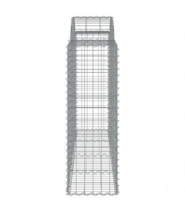 vidaXL Arched Gabion Baskets 25 pcs 200x50x120/140 cm Galvanised Iron