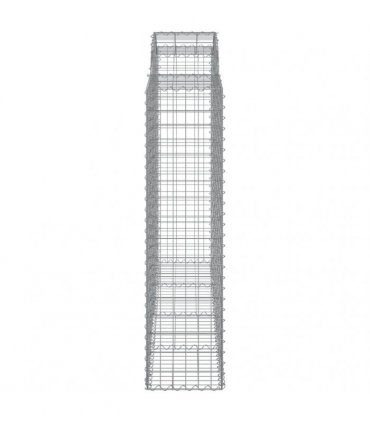 vidaXL Arched Gabion Baskets 5 pcs 200x50x160/180 cm Galvanised Iron