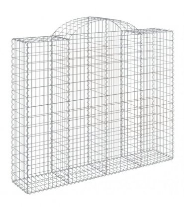 vidaXL Arched Gabion Baskets 6 pcs 200x50x160/180 cm Galvanised Iron