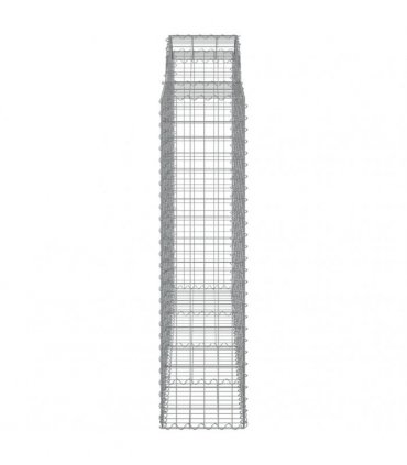 vidaXL Arched Gabion Baskets 6 pcs 200x50x160/180 cm Galvanised Iron
