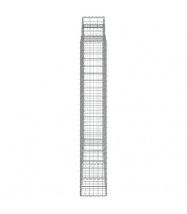 vidaXL Arched Gabion Baskets 3 pcs 200x50x180/200 cm Galvanised Iron