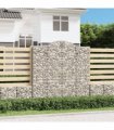 vidaXL Arched Gabion Baskets 3 pcs 200x50x200/220 cm Galvanised Iron