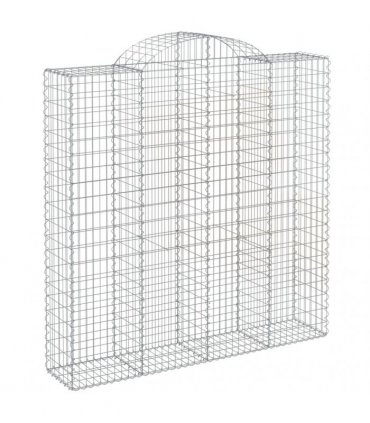 vidaXL Arched Gabion Baskets 5 pcs 200x50x200/220 cm Galvanised Iron