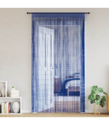 vidaXL String Curtains 2 pcs 100x250 cm Blue