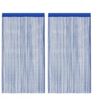 vidaXL String Curtains 2 pcs 100x250 cm Blue
