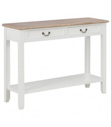vidaXL Console Table White 110x35x80 cm Wood