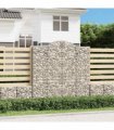 vidaXL Arched Gabion Baskets 7 pcs 200x50x200/220 cm Galvanised Iron