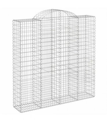 vidaXL Arched Gabion Baskets 7 pcs 200x50x200/220 cm Galvanised Iron