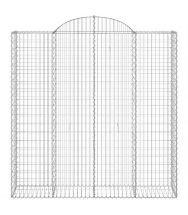 vidaXL Arched Gabion Baskets 7 pcs 200x50x200/220 cm Galvanised Iron