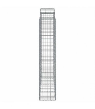 vidaXL Arched Gabion Baskets 7 pcs 200x50x200/220 cm Galvanised Iron