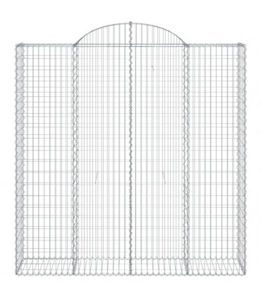 vidaXL Arched Gabion Baskets 8 pcs 200x50x200/220 cm Galvanised Iron