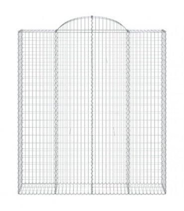 vidaXL Arched Gabion Baskets 6 pcs 200x50x220/240 cm Galvanised Iron