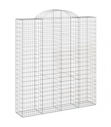 vidaXL Arched Gabion Baskets 7 pcs 200x50x220/240 cm Galvanised Iron