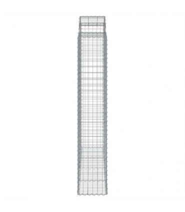 vidaXL Arched Gabion Baskets 9 pcs 200x50x220/240 cm Galvanised Iron