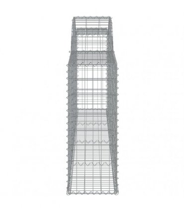 vidaXL Arched Gabion Baskets 20 pcs 300x30x80/100 cm Galvanised Iron