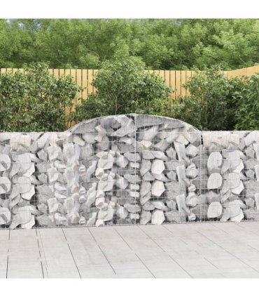 vidaXL Arched Gabion Baskets 13 pcs 300x30x100/120 cm Galvanised Iron