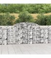 vidaXL Arched Gabion Baskets 13 pcs 300x30x100/120 cm Galvanised Iron
