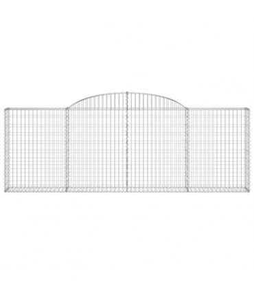 vidaXL Arched Gabion Baskets 13 pcs 300x30x100/120 cm Galvanised Iron