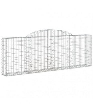 vidaXL Arched Gabion Baskets 17 pcs 300x30x100/120 cm Galvanised Iron