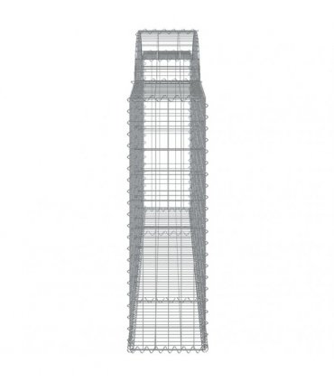 vidaXL Arched Gabion Baskets 17 pcs 300x30x100/120 cm Galvanised Iron