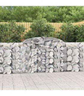 vidaXL Arched Gabion Baskets 20 pcs 300x30x100/120 cm Galvanised Iron