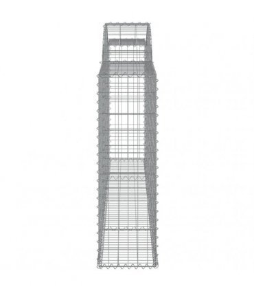 vidaXL Arched Gabion Baskets 20 pcs 300x30x100/120 cm Galvanised Iron