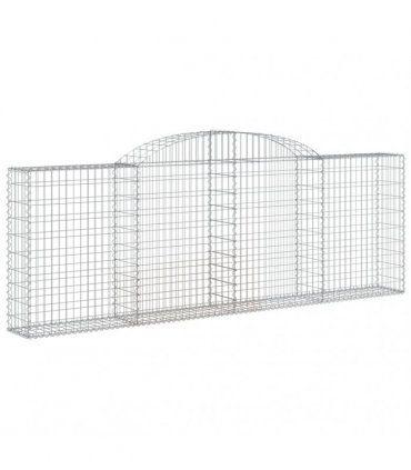 vidaXL Arched Gabion Baskets 30 pcs 300x30x100/120 cm Galvanised Iron