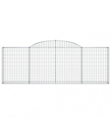 vidaXL Arched Gabion Baskets 30 pcs 300x30x100/120 cm Galvanised Iron