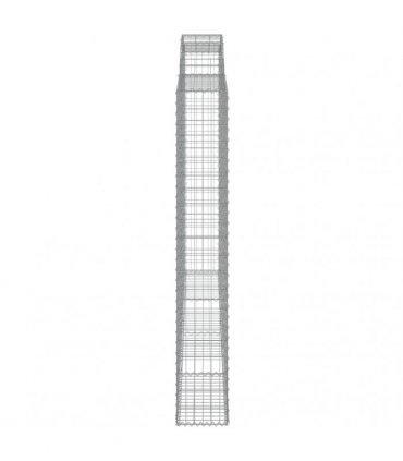 vidaXL Arched Gabion Baskets 2 pcs 300x30x200/220 cm Galvanised Iron
