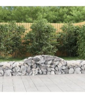 vidaXL Arched Gabion Baskets 10 pcs 300x50x40/60 cm Galvanised Iron