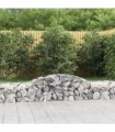 vidaXL Arched Gabion Baskets 10 pcs 300x50x40/60 cm Galvanised Iron