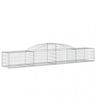 vidaXL Arched Gabion Baskets 10 pcs 300x50x40/60 cm Galvanised Iron