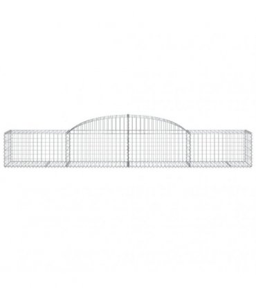 vidaXL Arched Gabion Baskets 10 pcs 300x50x40/60 cm Galvanised Iron