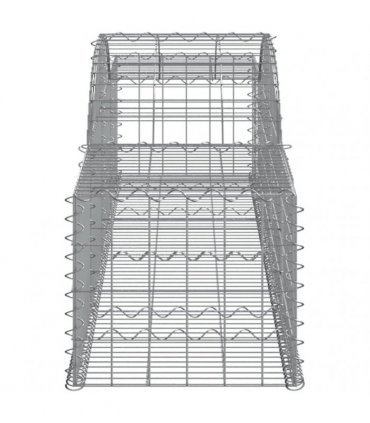 vidaXL Arched Gabion Baskets 10 pcs 300x50x40/60 cm Galvanised Iron