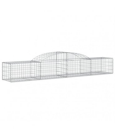 vidaXL Arched Gabion Baskets 11 pcs 300x50x40/60 cm Galvanised Iron