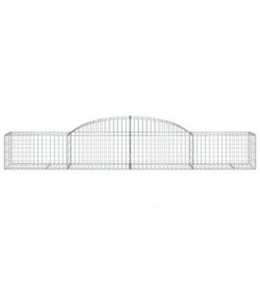 vidaXL Arched Gabion Baskets 11 pcs 300x50x40/60 cm Galvanised Iron