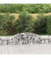 vidaXL Arched Gabion Baskets 12 pcs 300x50x40/60 cm Galvanised Iron