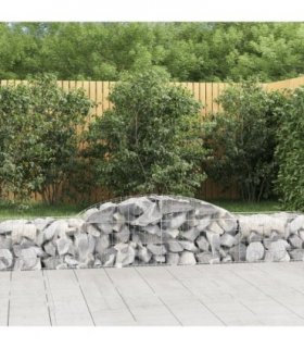 vidaXL Arched Gabion Baskets 17 pcs 300x50x40/60 cm Galvanised Iron