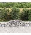 vidaXL Arched Gabion Baskets 17 pcs 300x50x40/60 cm Galvanised Iron