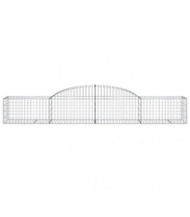 vidaXL Arched Gabion Baskets 17 pcs 300x50x40/60 cm Galvanised Iron