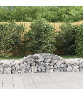 vidaXL Arched Gabion Baskets 25 pcs 300x50x40/60 cm Galvanised Iron